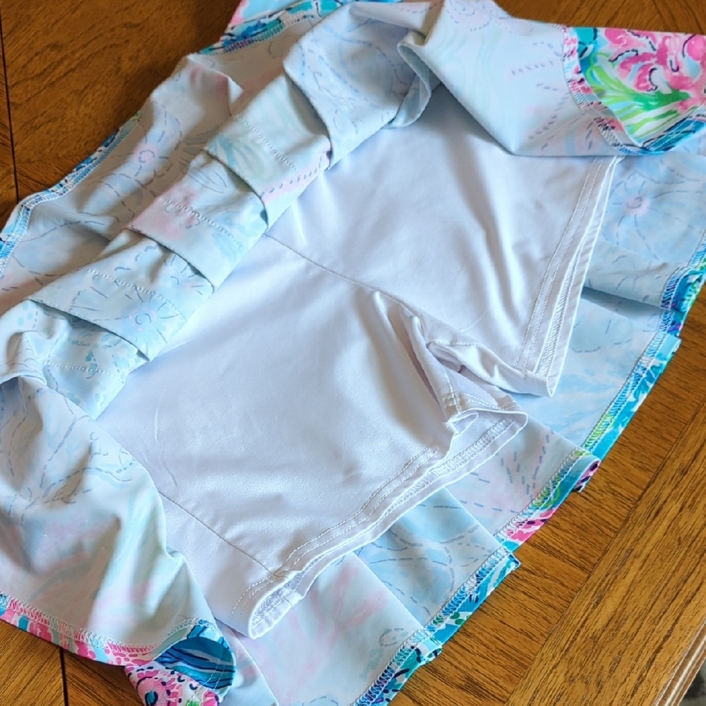 Vibrant Print Women's Pleated Skort Beachy Resortwear Pickleball - Picture 6 of 6